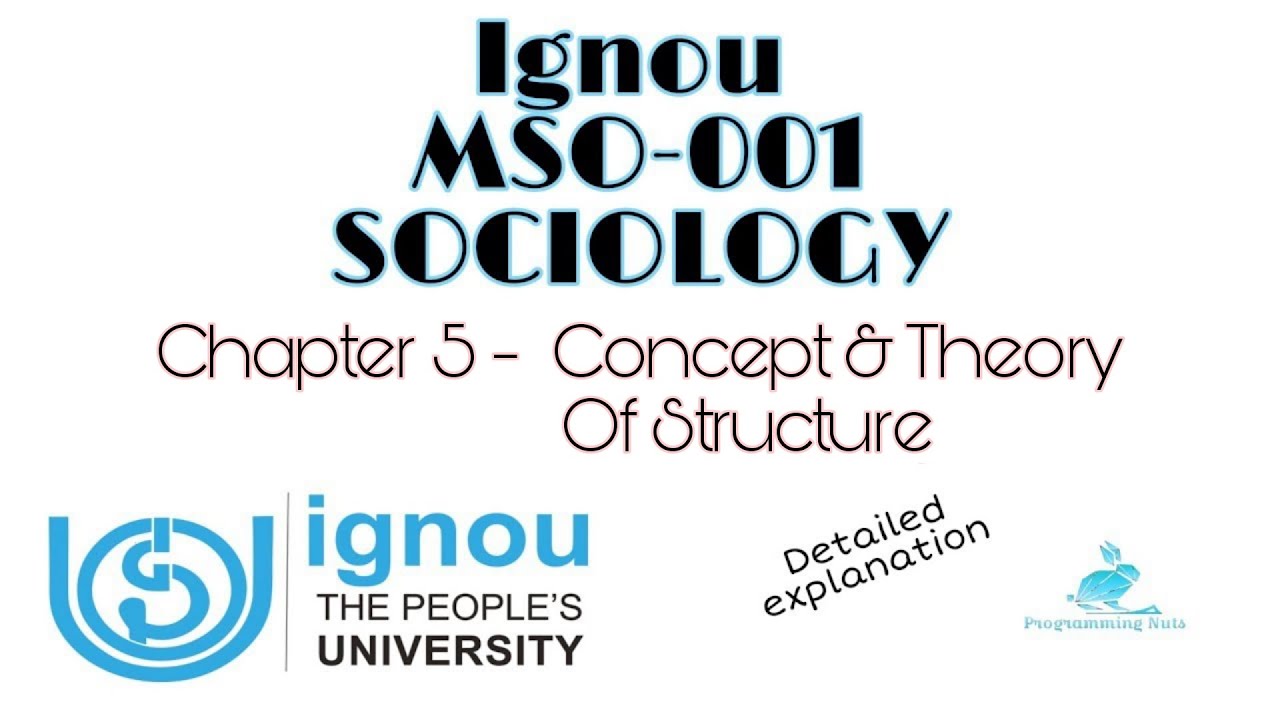 Ignou MA Sociology MSO 001 Chapter 5 Concept Theory Of