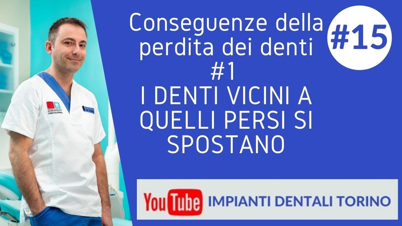 I DENTI SI SPOSTANO CONSEGUENZE PERDITA DENTI IMPIANTI DENTALI TORINO