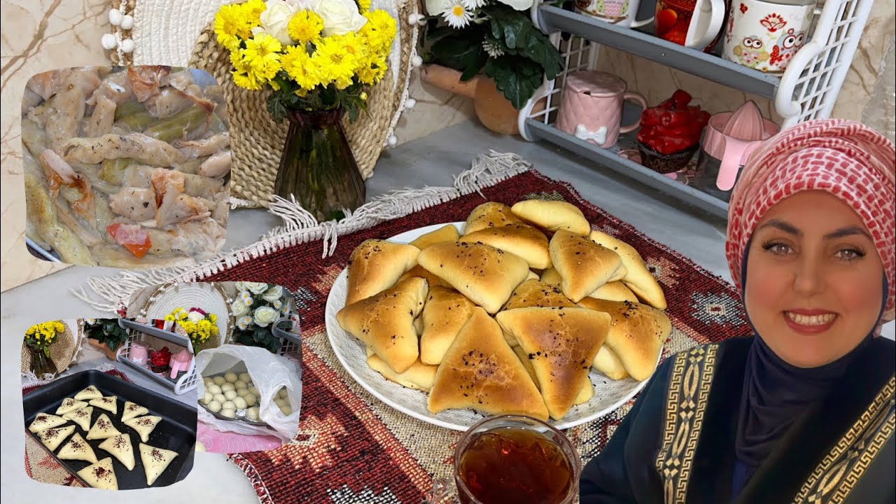 بنتي اموره ودها تتغدى عن جدودها😅 سويت فطاير السبانخ بعجينة العشر دقائق بالسميد