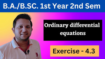 Ordinary differential equation ex 4.3 | Bsc maths | Linear differential equation | Mathslighthouse