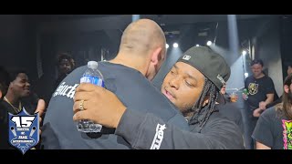 GEECHI GOTTI \& PAT STAY BROTHER PETE SHARE A MOMENT AFTER GEECHI HAS HEARTFELT 3RD ROUND VS HOLLOHAN