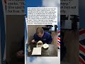 GUY GOES IN FOR THE MENU—WALKS OUT WITH A FREE LUNCH 😁🙏