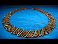 Бисероплитение|Колье из бисера и стекляруса|How to make a beaded necklace?!