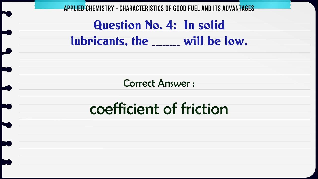 MCQ Questions Characteristics of Good Fuel and its Advantages with