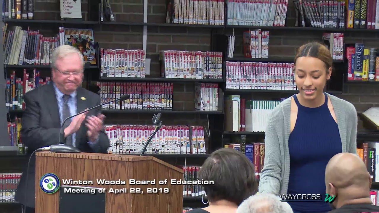 Winton Woods Board of Education Meeting of April 22, 2019 football score