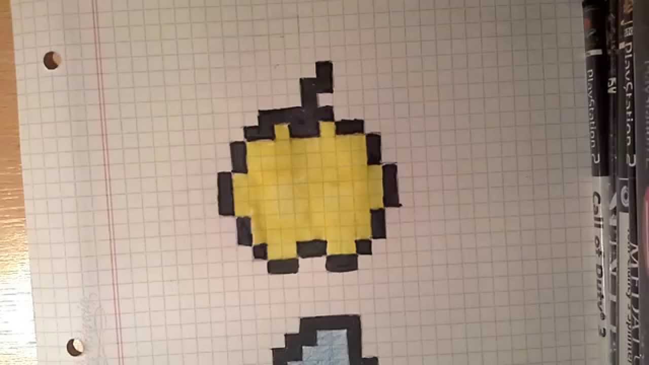 Como Dibujar Una Manzana De Oro De Minecraft Youtube