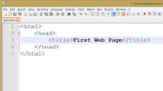 HTML Basic Syntax Practical in Hindi  / Urdu