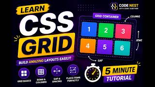 Learn CSS Grid in 5 Minutes | Complete Beginner Tutorial | CodeNest