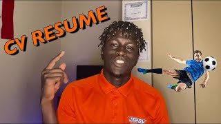 How To Create A Perfect Quality CV Soccer Resume For PRO & COLLEGE Opportunities!