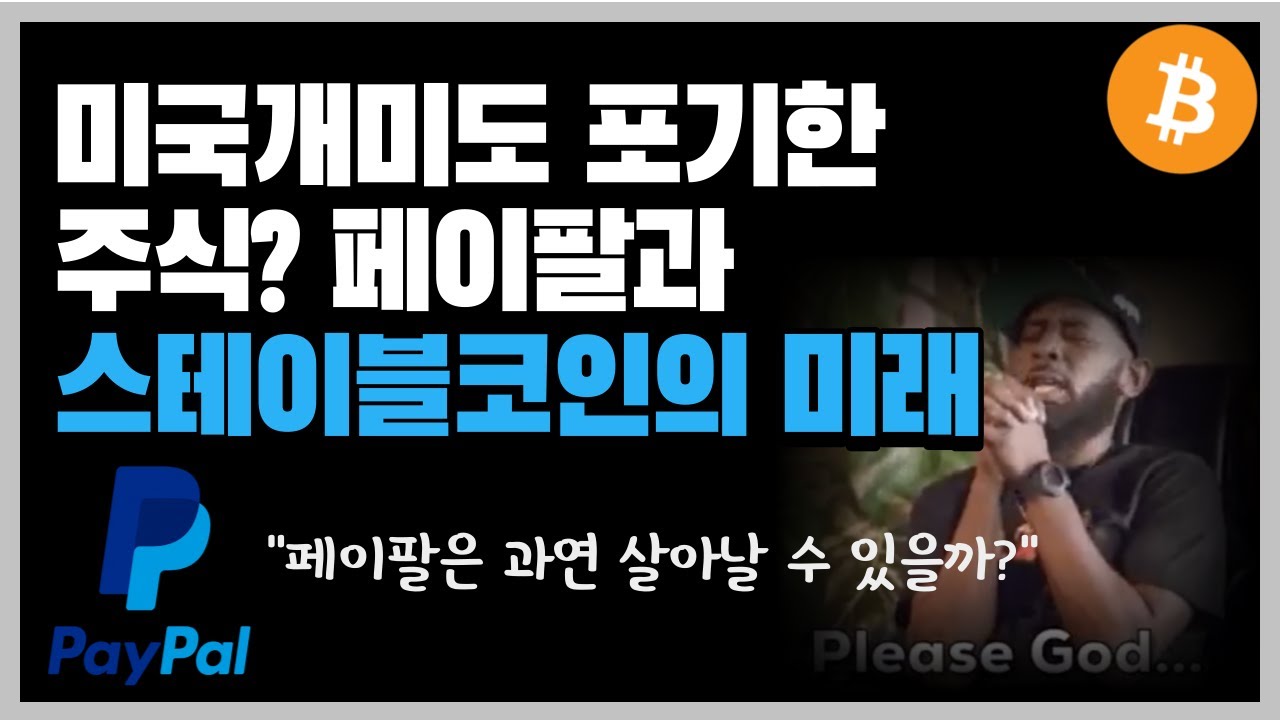 미국개미도 내다버린 주식 페이팔? 살아날 수 있을까?(스테이블코인의 미래)