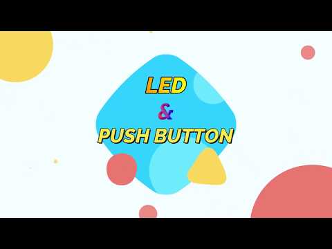 LED & PUSH BUTTON Using Tinkercad