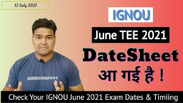 IGNOU June 2021 Exam Datesheet | IGNOU Datesheet 2021 | Study Heights | By KS Tomar |