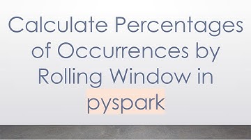 Calculate Percentages of Occurrences by Rolling Window in pyspark