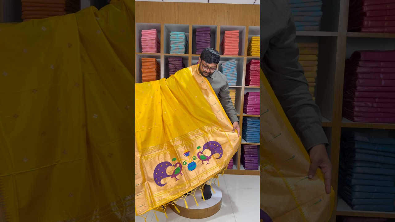 Soft Paithani Silk Peacock Zari Pallu Dupatta | Festive & Wedding Wear