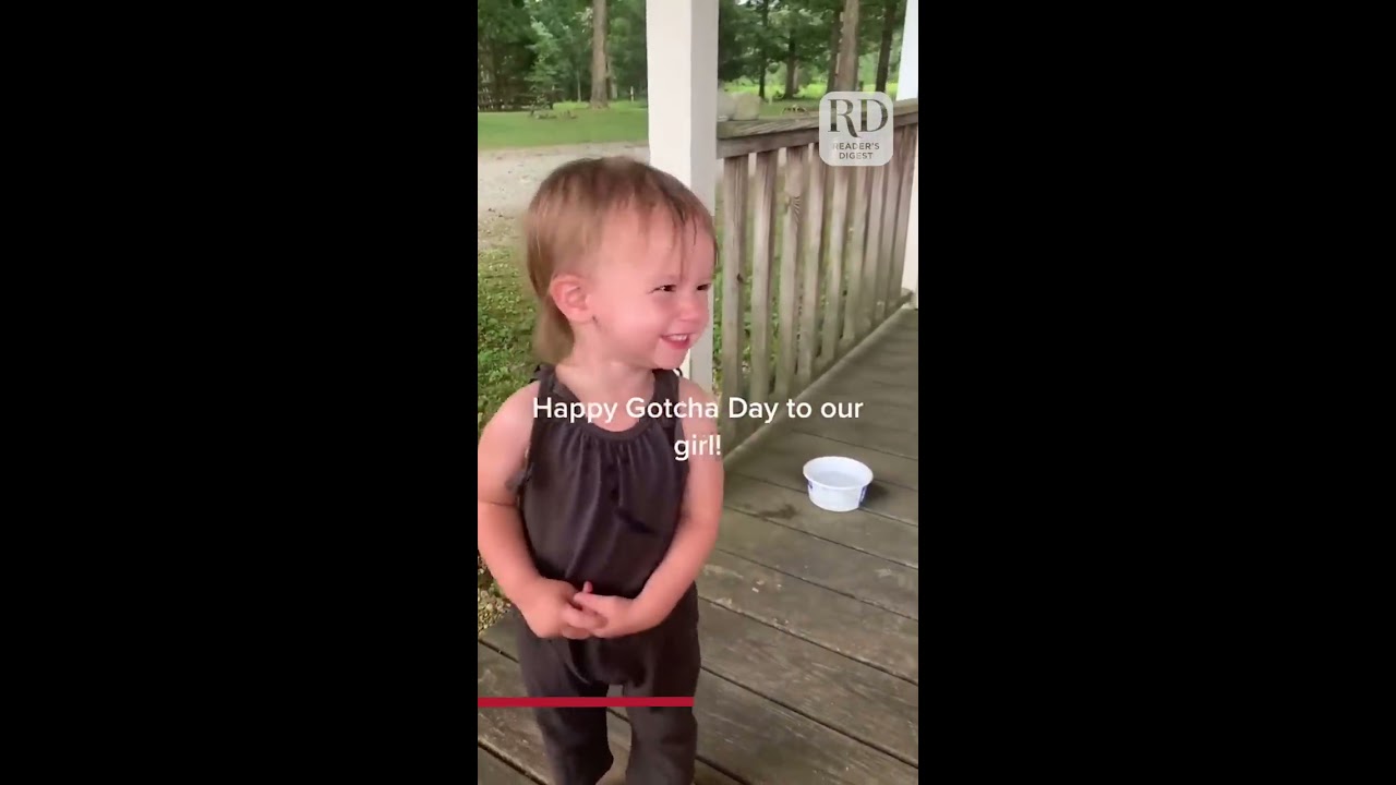 Little Girl Welcomes Dad Home On Her Adoption Day