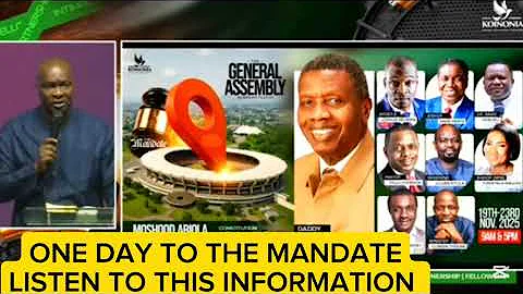 THE GENERAL ASSEMBLY (THE MANDATE) 2025 DAY ONE #koinoniaglobal #themandate2025 #apostlejoshuaselman