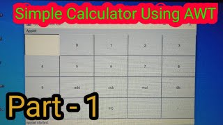 #95 - create simple Calculator Using AWT
