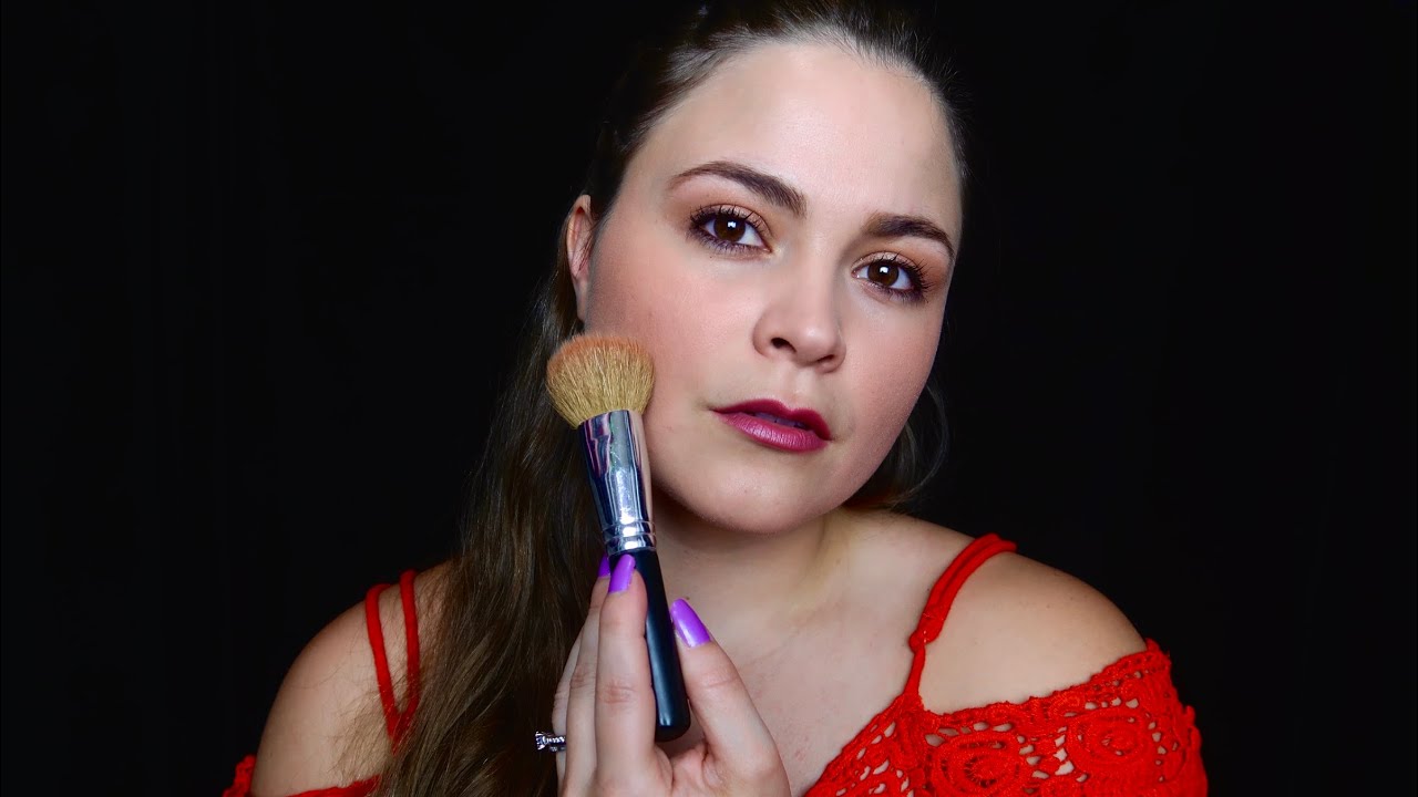 ASMR | Face Brushing On Myself & You