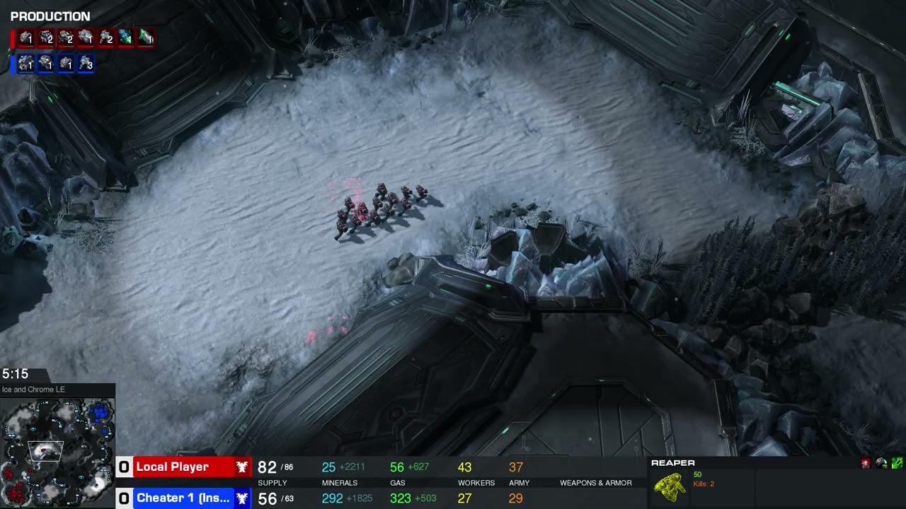 StarCraft 2 | Offline Replay | TvT | MicroMachine v1.18.0 | Cheater Insane Rush | python-sc2 Local