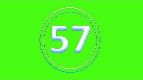 CountDown 57s - (Greenscreen, Sound Effect, No Copy Right)