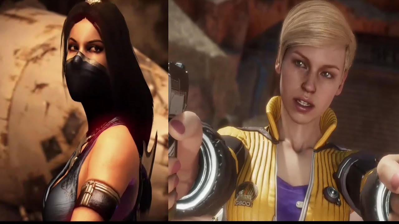 All Kitana vs Cassie Cage Intros (MKX and MK11)