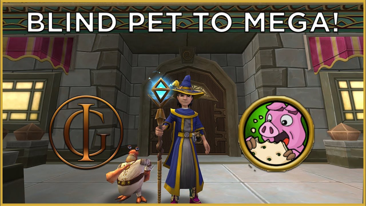 Wizard101 BLIND PET TO MEGA - SOMEHOW Making A Successful Pet...