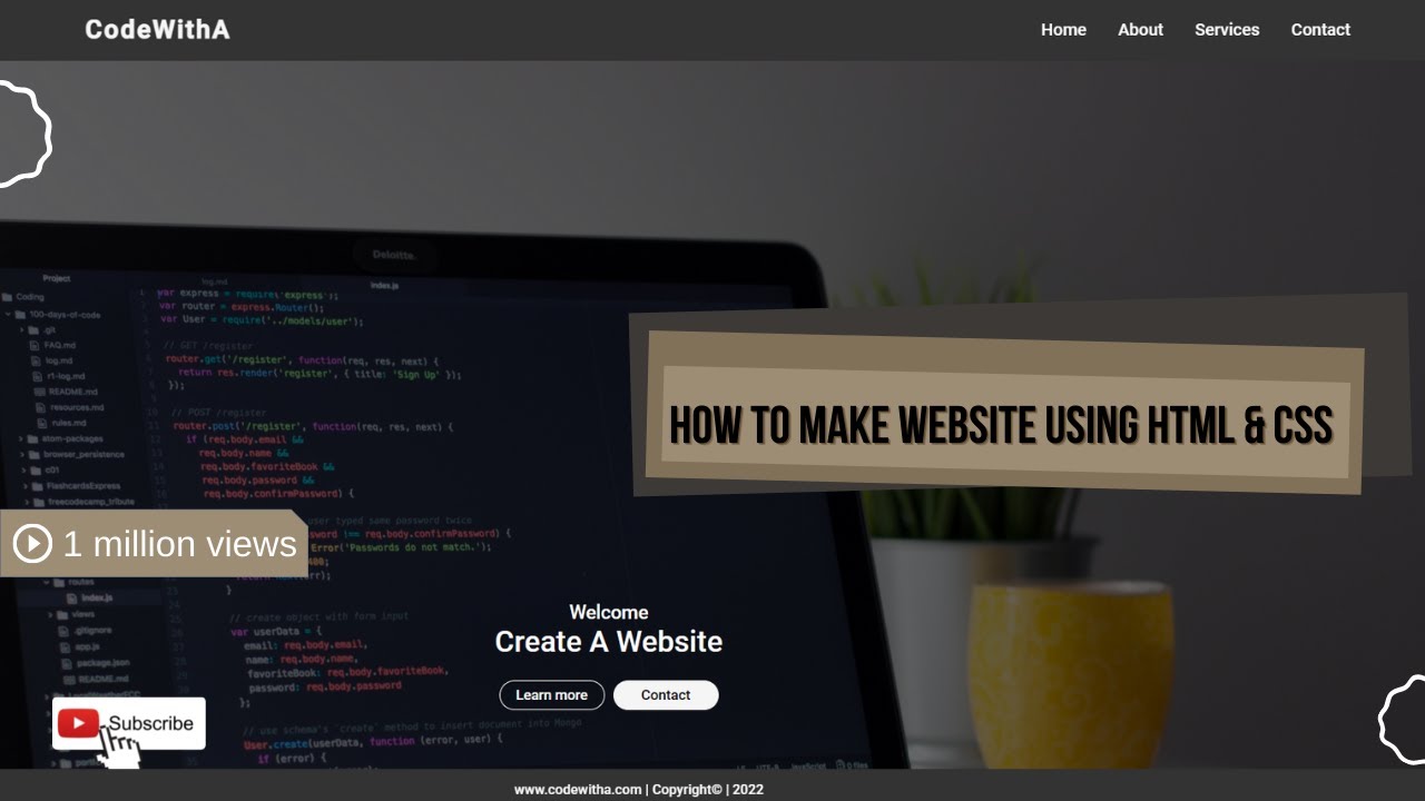 How To create Website Using HTML & CSS Full Responsive Website Design ...