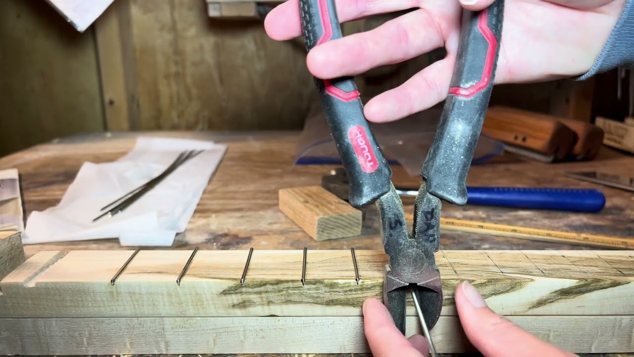How to install frets on a cigar box guitar neck