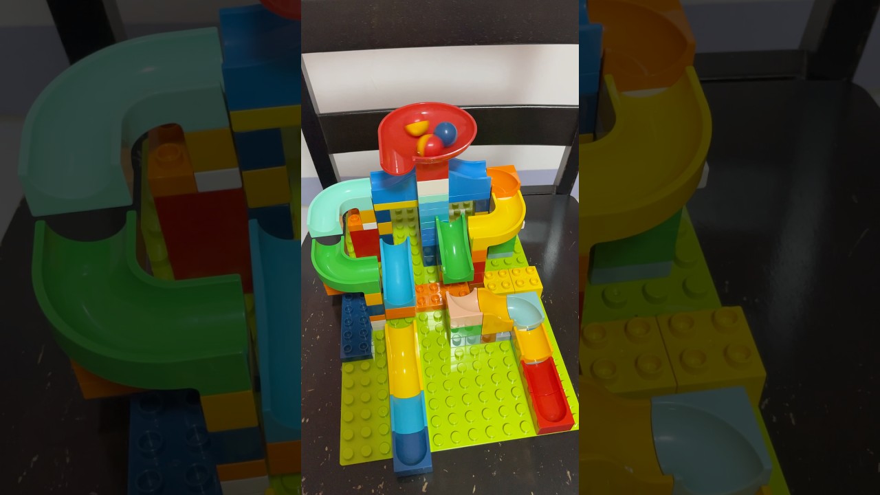 Satisfying Marble Run ASMR ✨02034 🟡🔴🔵 