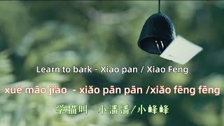 Learn to bark - Xiao pan / Xiao Feng    Chinese songs lyrics with Pinyin.学猫叫 - 小潘潘/小峰峰  中文歌曲，拼音歌词。