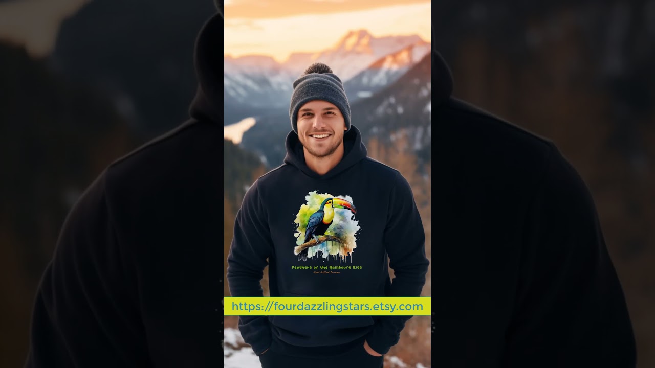 Toucan Hoodie 100% US Cotton Shop Now 🛒 