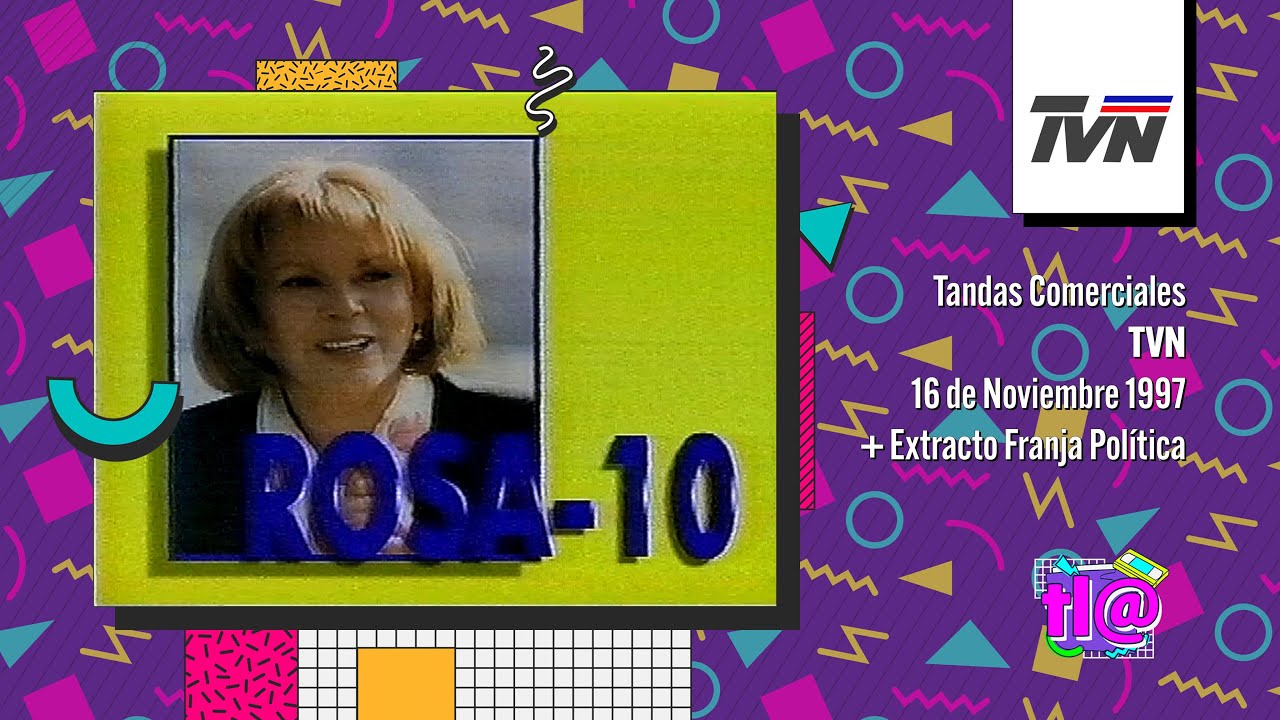 Tandas Comerciales TVN (16 de Noviembre 1997) + Extracto Franja Política