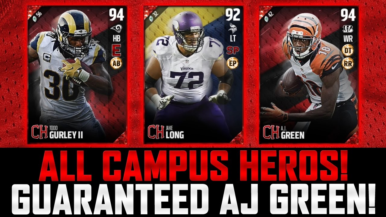 ALL CAMPUS HERO PLAYERS REVIEW | GHOST OF MADDEN PACK OPENING | MUT 17