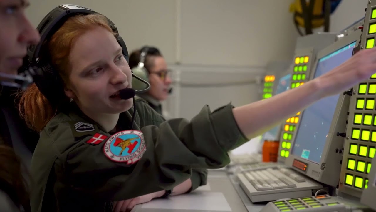 NATO AWACS aircraft takes to the skies with an all-female crew