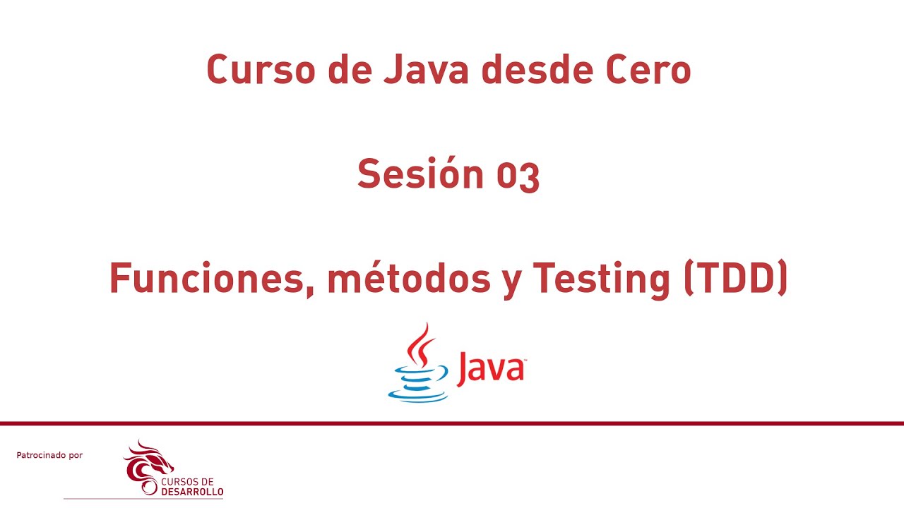 Funciones, Métodos y Testing TDD #3 Curso de Java desde cero - YouTube