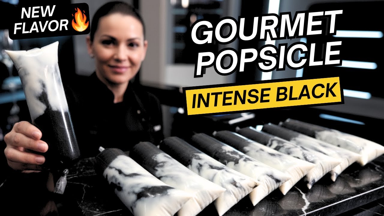 Black Cocoa Popsicles + Ninho Milk with Strawberry Filling | Unique Gourmet Recipes