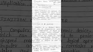 computer fundamentals notes in english language #notes #computer #course