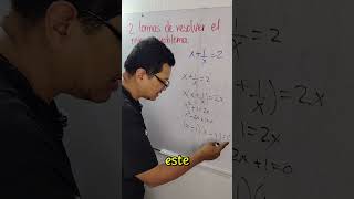 Dos. formas distintas para resolver un mismo problema. Repaso de álgebra. #ia #matematicas #maths