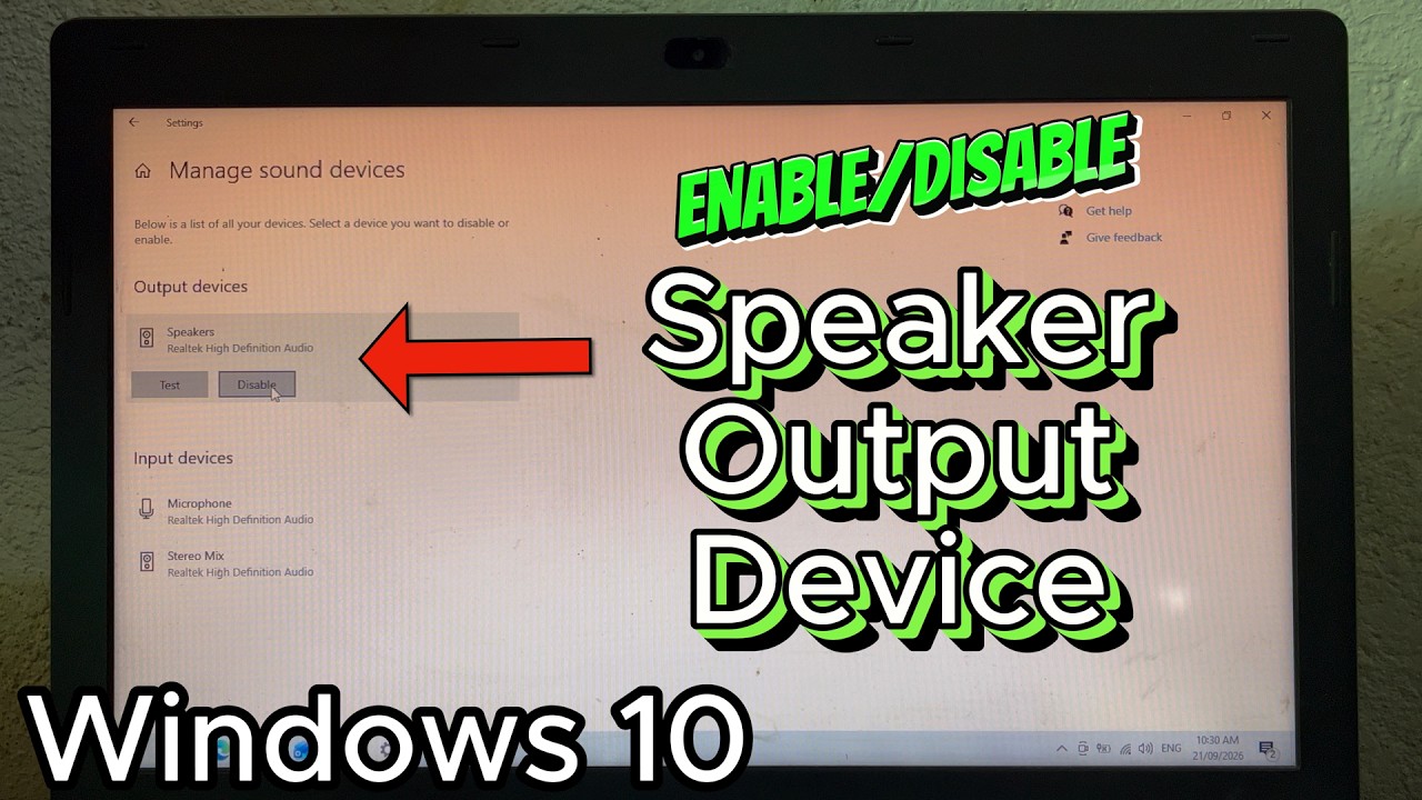 How to Enable or Disable Speaker Output Device in Windows 10 PC/Laptop ...