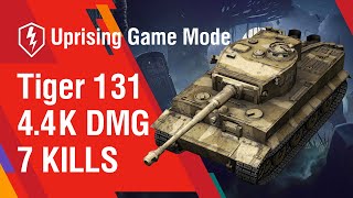 Tiger 131 destroy 7 tanks and shoot 4.4 K DMG / WoT Blitz / Halloween Uprising Mode / Normandy screenshot 5
