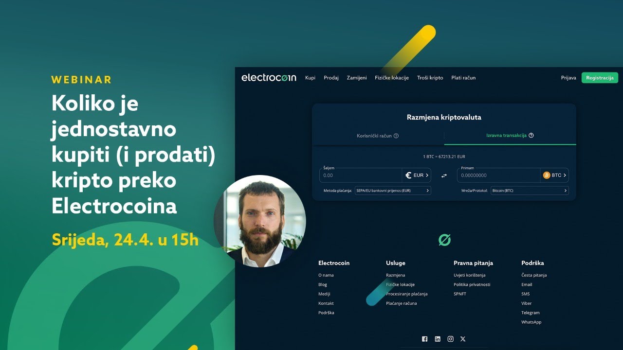 WEBINAR: Koliko je jednostavno kupiti (i prodati) kripto preko Electrocoina?