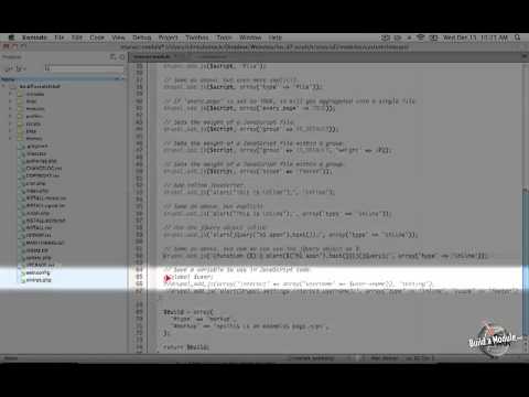 127. How to use drupal_add_js() to add inline JavaScript, use the footer, and store settings
