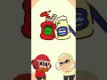 まぜたらまぜたら何色なるかな? 赤×白 #colormixing #cartoon #shorts #splatoon3 #animation #スプラトゥーン3