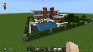 マインクラフト １００物件作るぞー 1件目 レンガ造りのモダンな豪邸造ってみた Minecraft Summary マイクラ動画