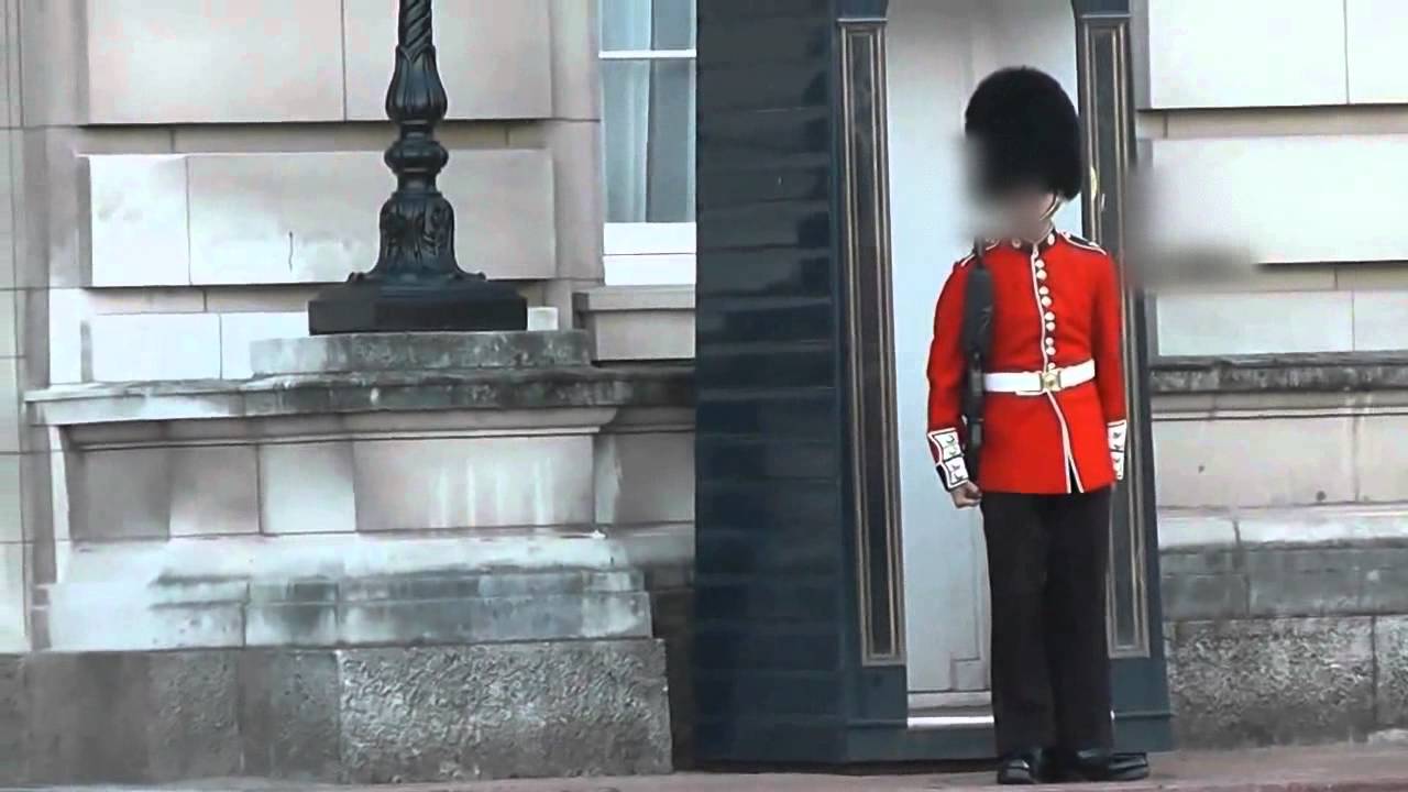 Buckingham Palace Royal Guard Points SA80 at tourist YouTube