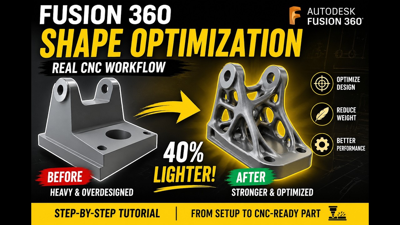 Fusion 360 Shape Optimization Tutorial (Step-by-Step for Beginners ...