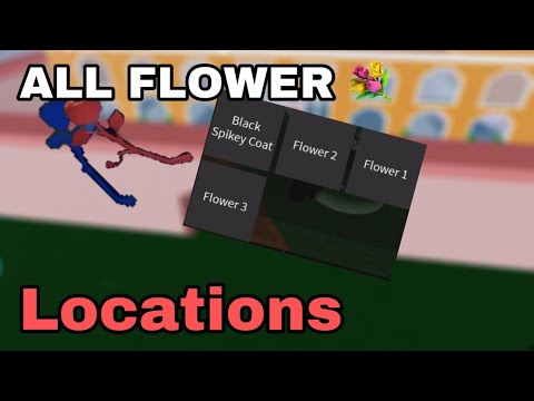 All 3 Flower locations in Blox Fruits (Red, Blue, and Yellow Flower) 