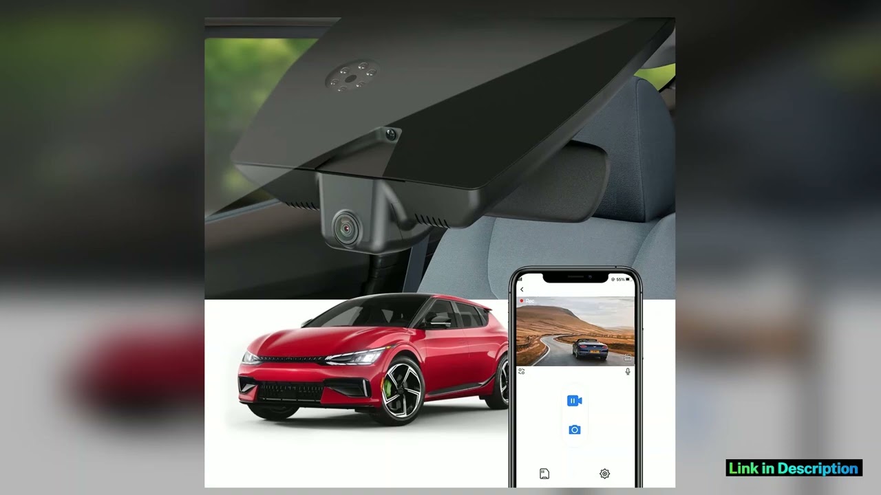 Fitcamx 4K Dash Cam for Kia EV6EV6 GT 20222025 OEM Factory Look Car DVR with WiFi App Control