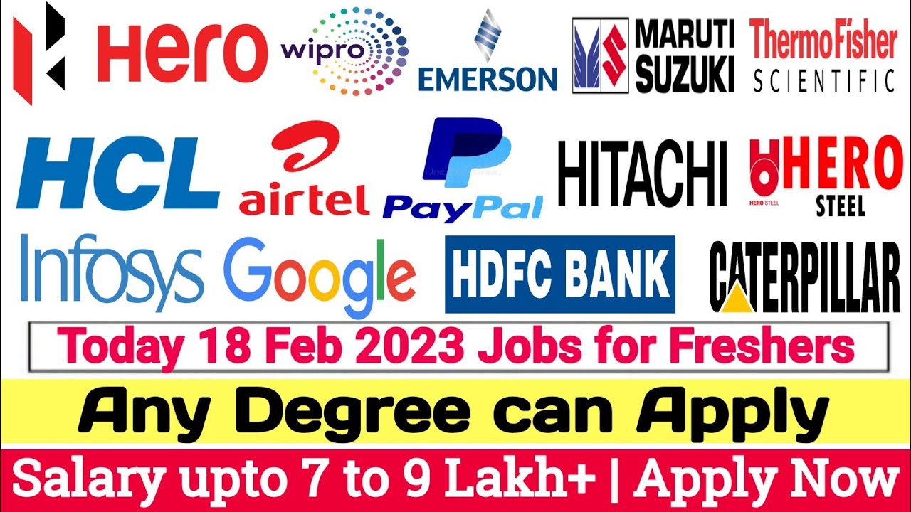 Latest Jobs for Freshers 2023 Off Campus Drive for 2022 Batch Off Campus Drive for 2023 Batch