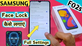 How to set face lock in samsung galaxy F02s, Samsung F02s Face Lock